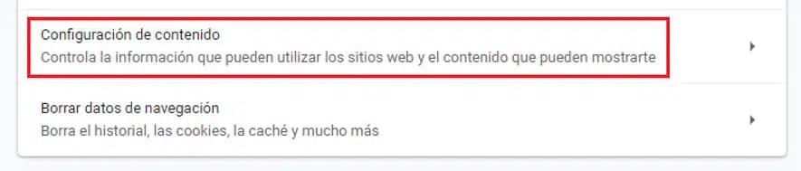 Chrome – privacidad y seguridad